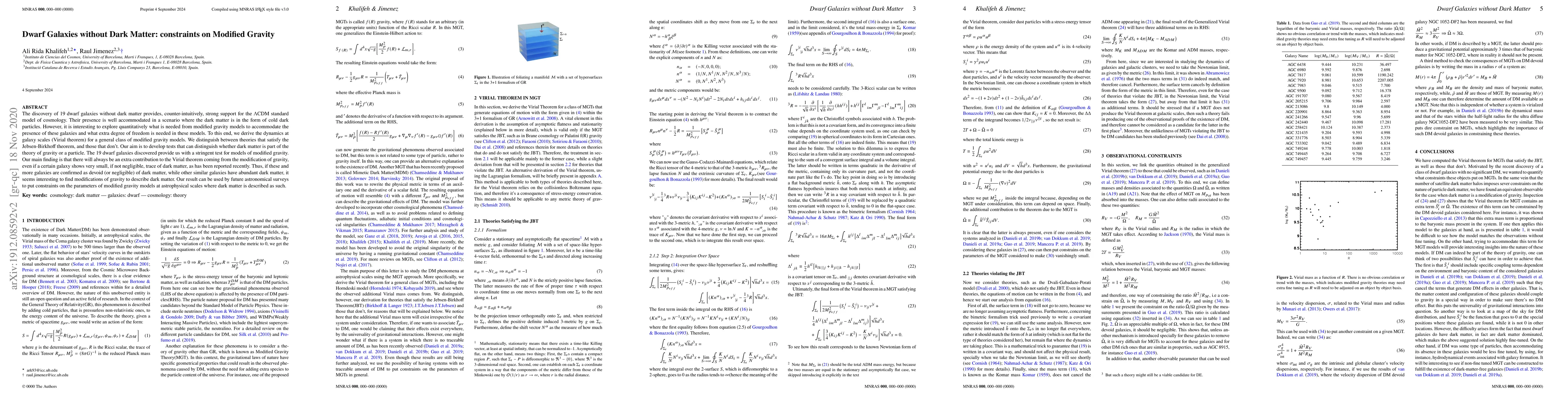 Thumbnail for Dwarf Galaxies without Dark Matter: constraints on Modified Gravity