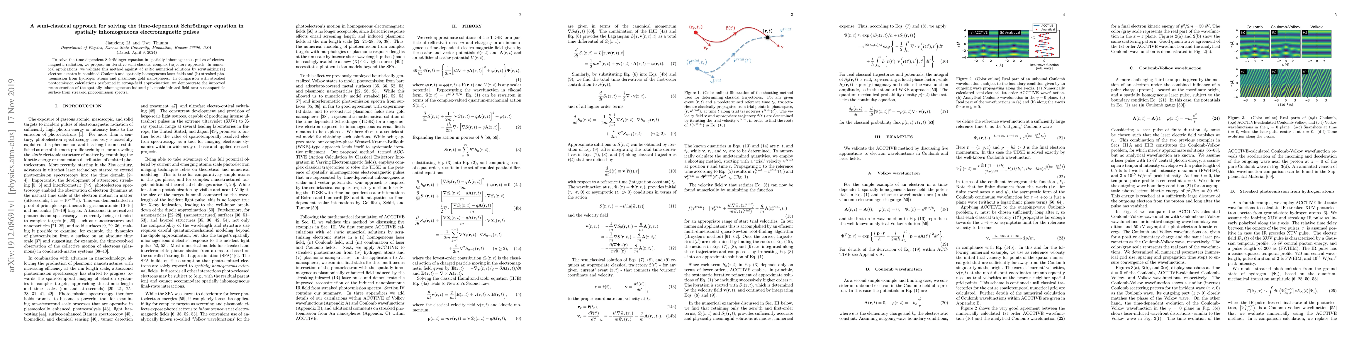 Thumbnail for A semi-classical approach for solving the time-dependent Schr\"odinger
  equation in spatially inhomogeneous electromagnetic pulses