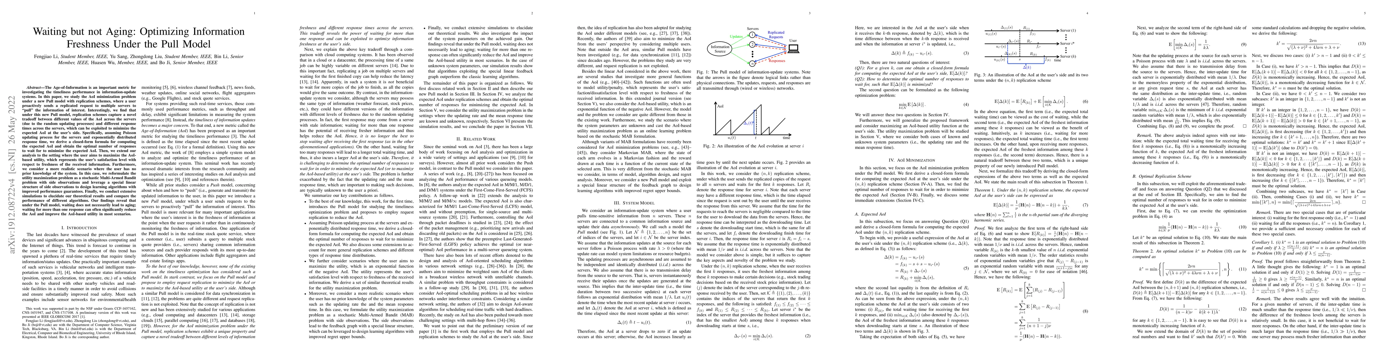 Thumbnail for Waiting but not Aging: Optimizing Information Freshness Under the Pull
  Model
