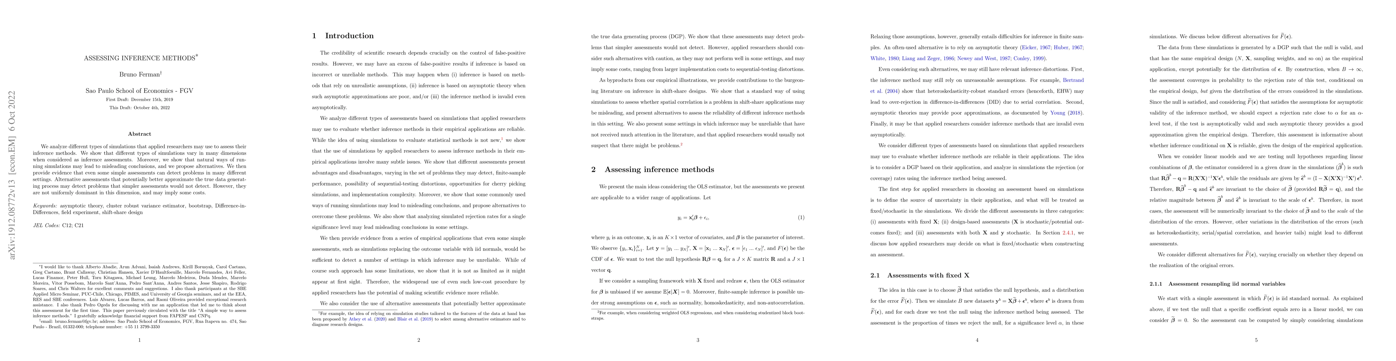 Thumbnail for Assessing Inference Methods
