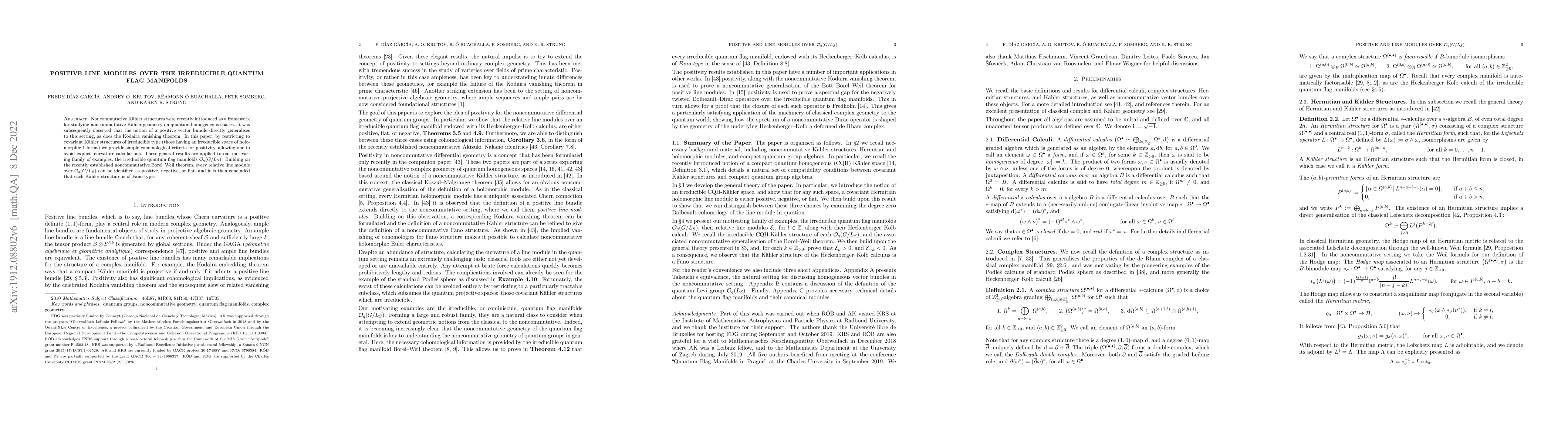 Thumbnail for Positive Line Bundles Over the Irreducible Quantum Flag Manifolds