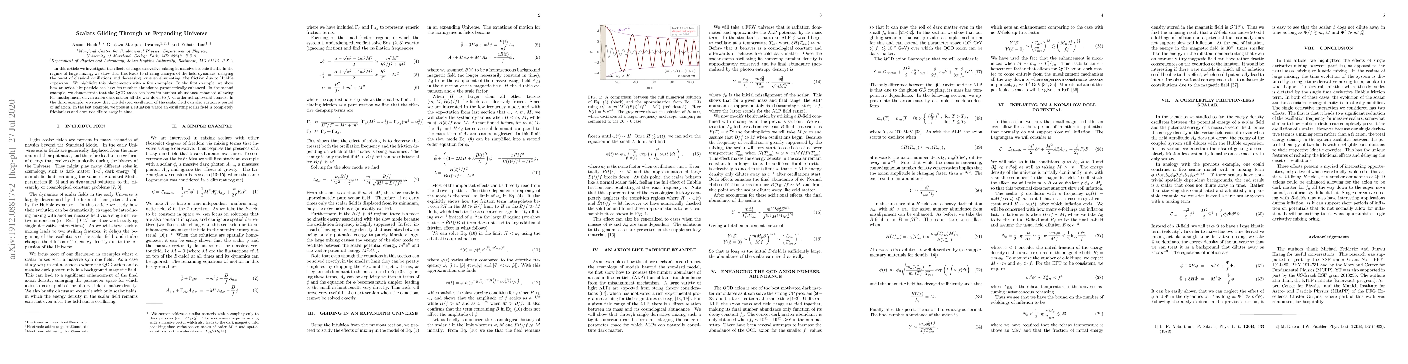 Thumbnail for Scalars Gliding Through an Expanding Universe