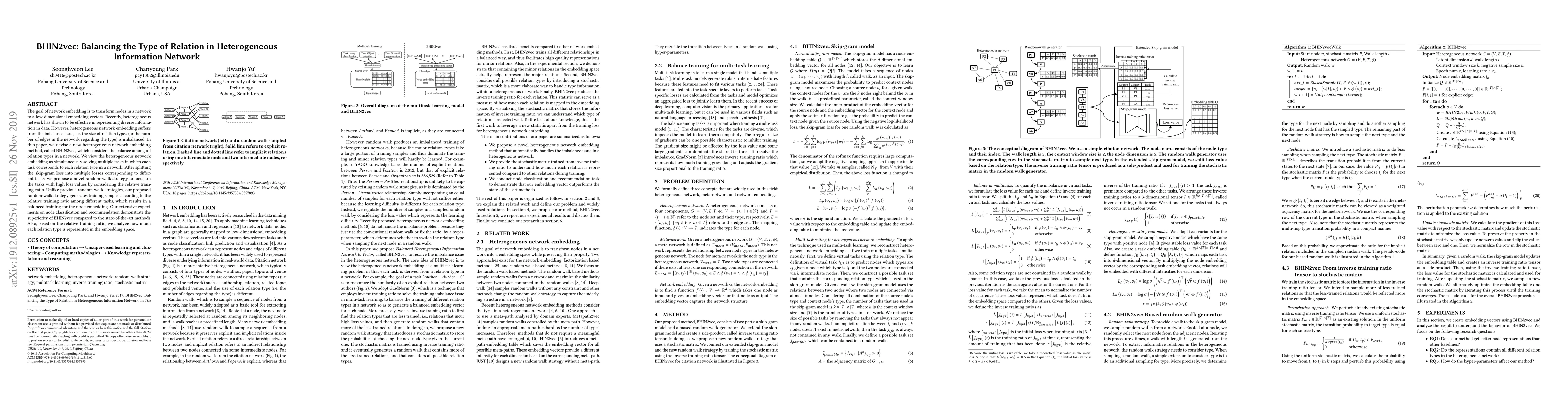 Thumbnail for BHIN2vec: Balancing the Type of Relation in Heterogeneous Information
  Network