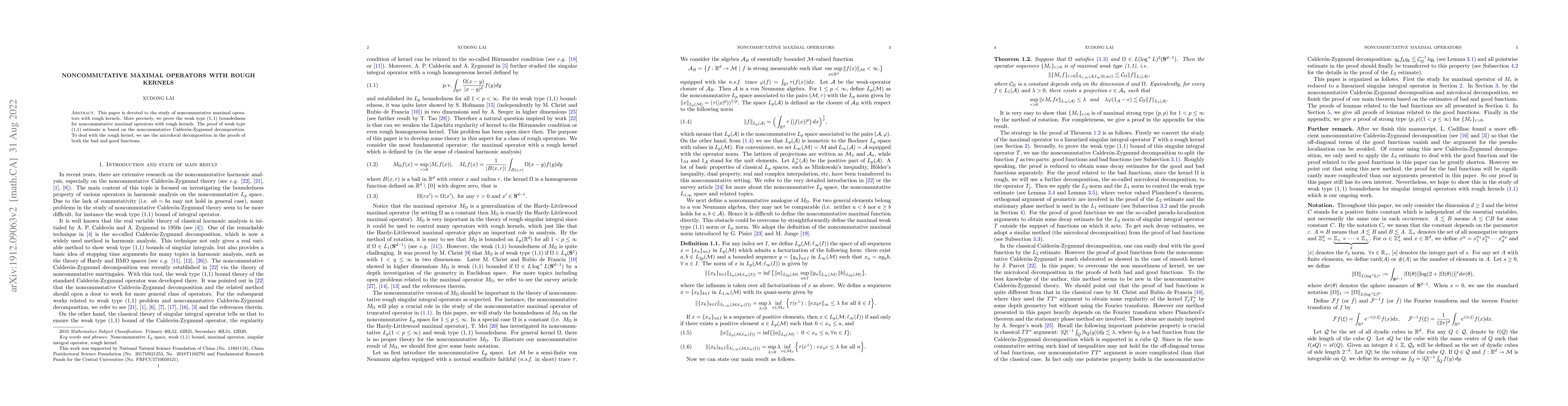Thumbnail for Noncommutative maximal operators with rough kernels