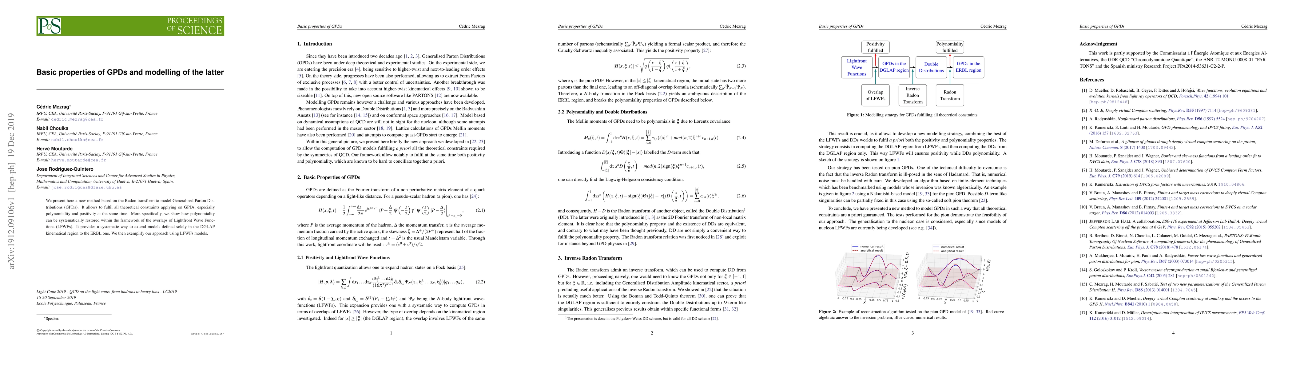 Thumbnail for Basic properties of GPDs and modelling of the latter