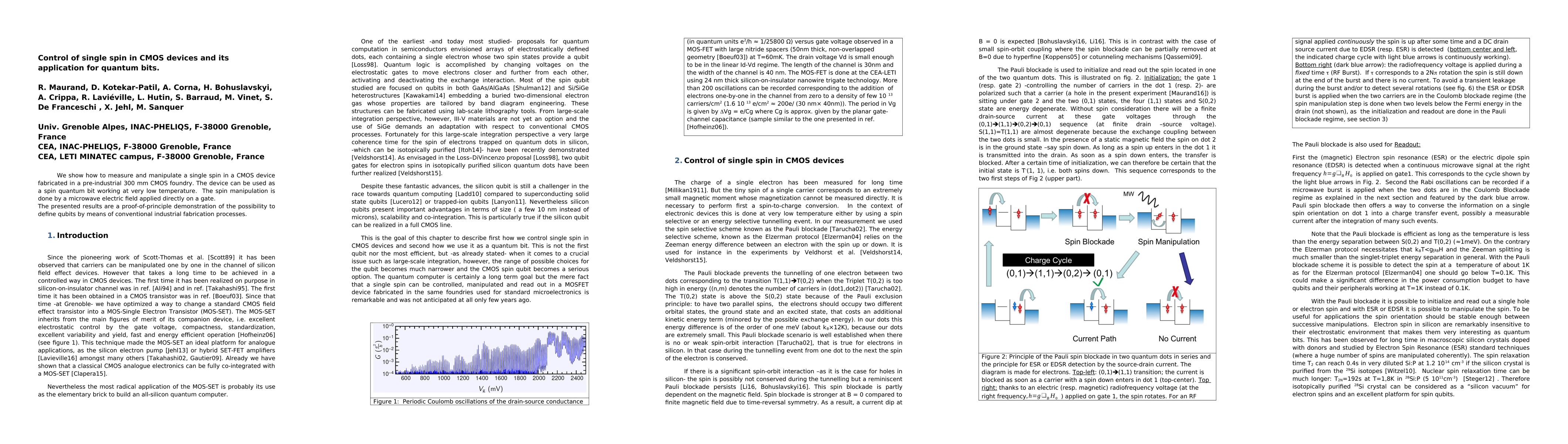 Thumbnail for Control of single spin in CMOS devices and its application for quantum
  bits