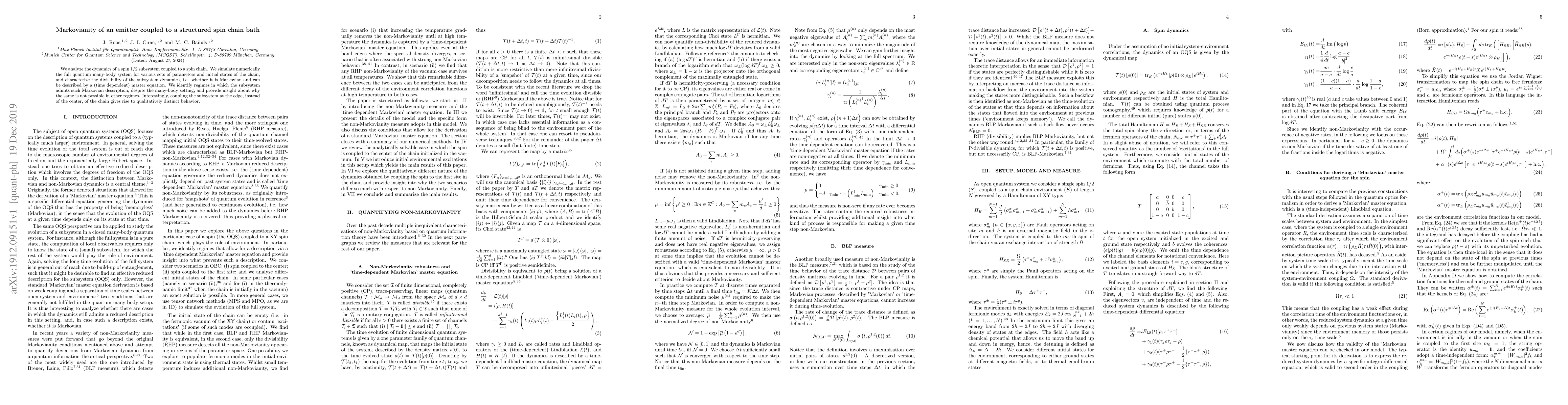 Thumbnail for Markovianity of an emitter coupled to a structured spin chain bath
