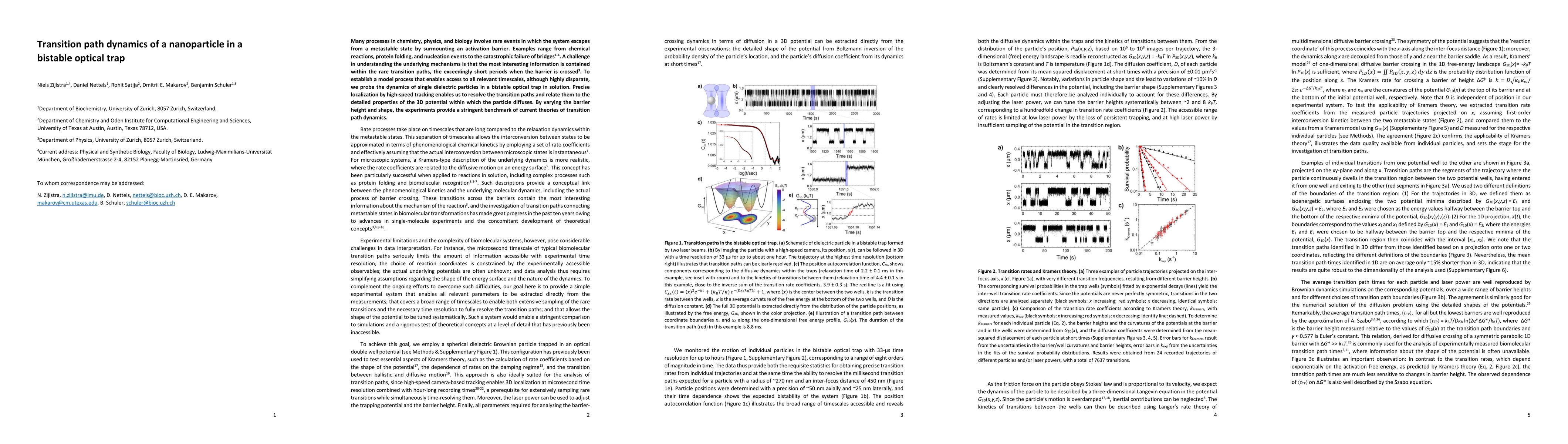 Thumbnail for Transition path dynamics of a nanoparticle in a bistable optical trap