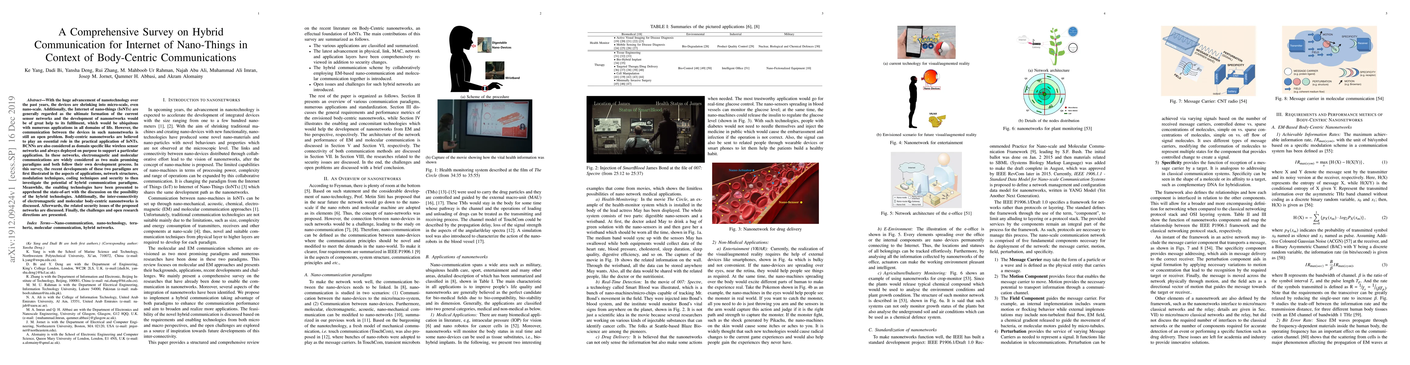Thumbnail for A Comprehensive Survey on Hybrid Communication for Internet of
  Nano-Things in Context of Body-Centric Communications