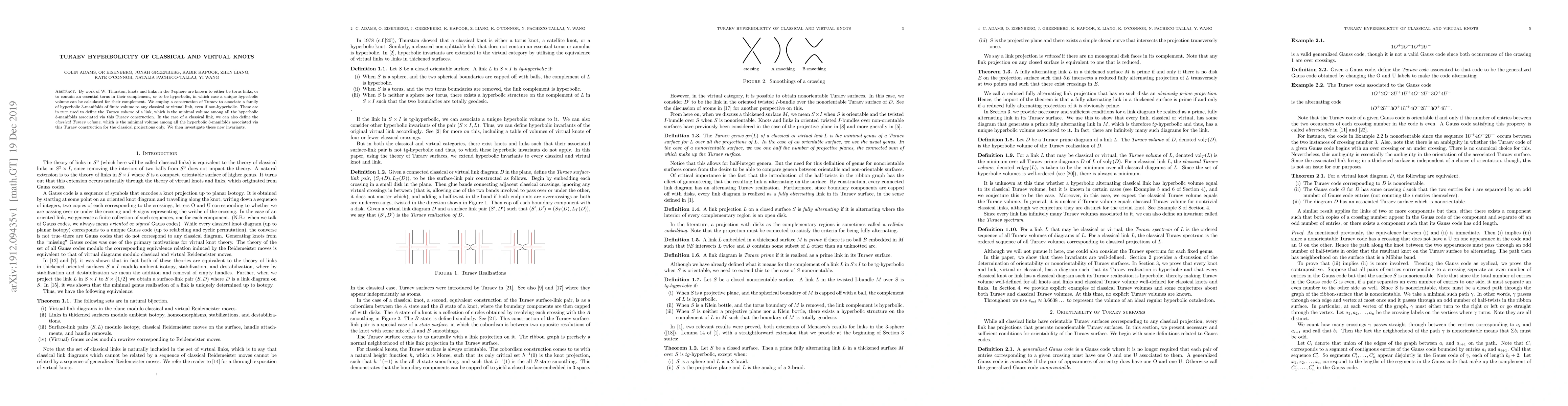 Thumbnail for Turaev Hyperbolicity of Classical and Virtual Knots