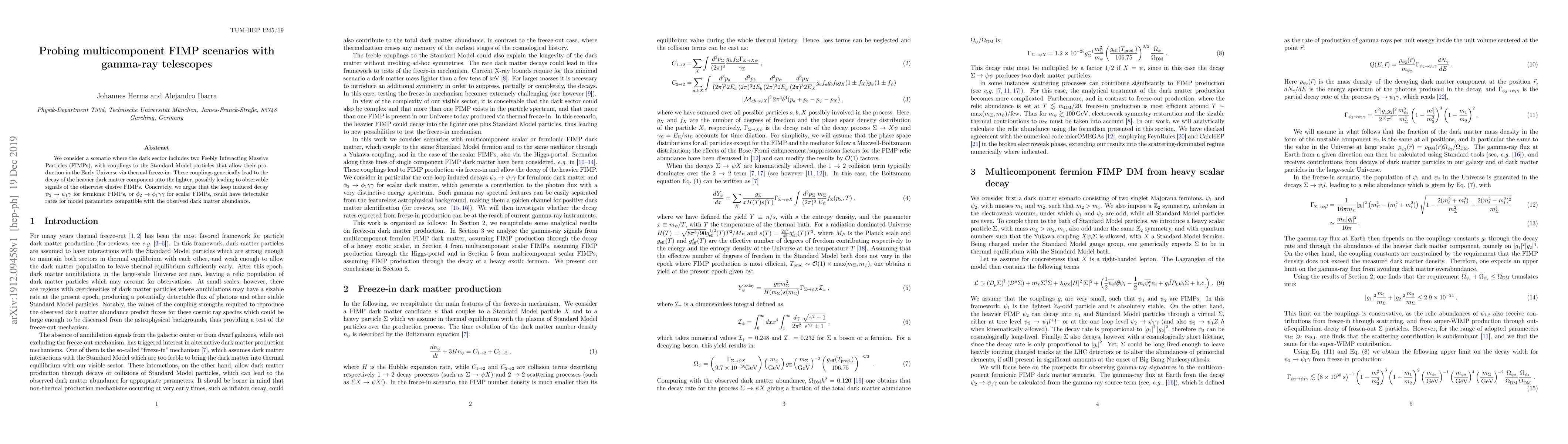 Thumbnail for Probing multicomponent FIMP scenarios with gamma-ray telescopes