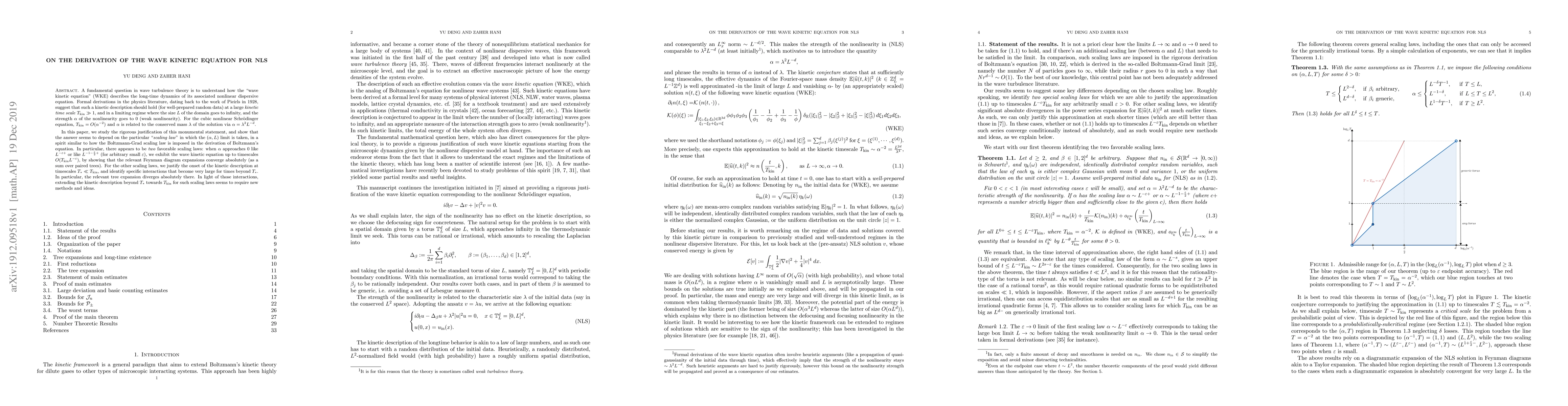 Thumbnail for On the derivation of the wave kinetic equation for NLS