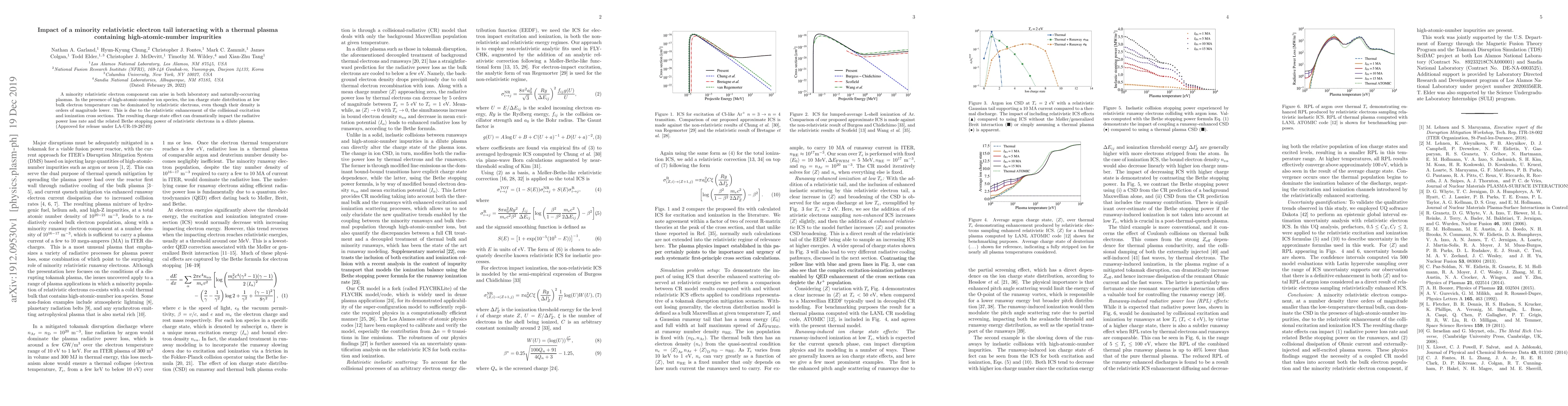 Thumbnail for Impact of a minority relativistic electron tail interacting with a
  thermal plasma containing high-atomic-number impurities