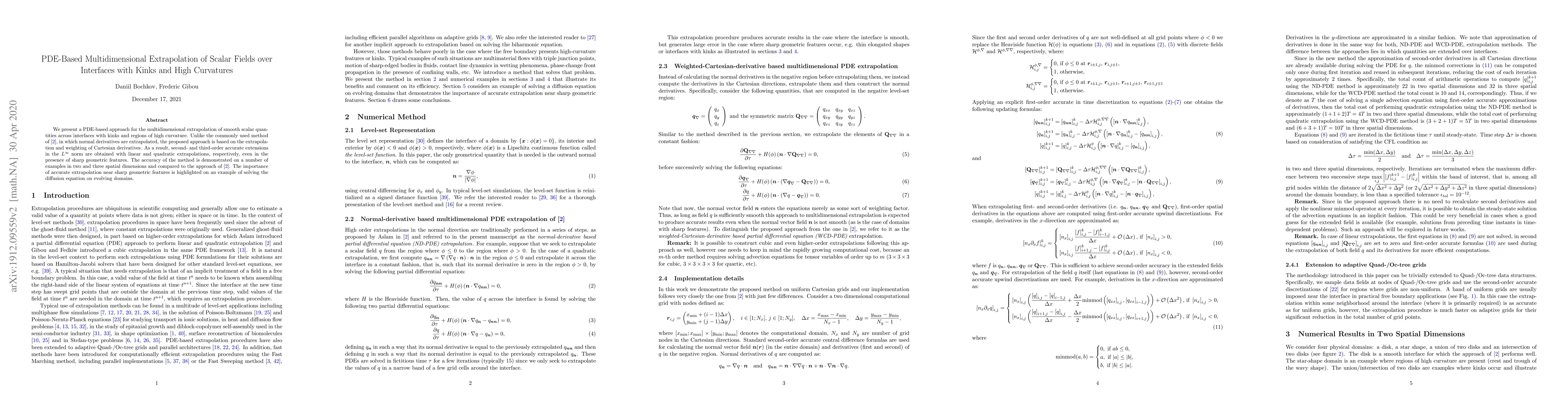 Thumbnail for PDE-Based Multidimensional Extrapolation of Scalar Fields over
  Interfaces with Kinks and High Curvatures