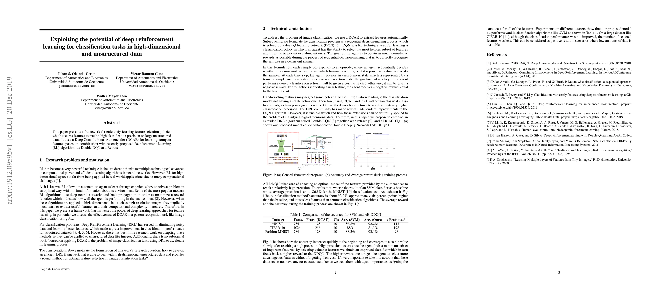 Thumbnail for Exploiting the potential of deep reinforcement learning for
  classification tasks in high-dimensional and unstructured data