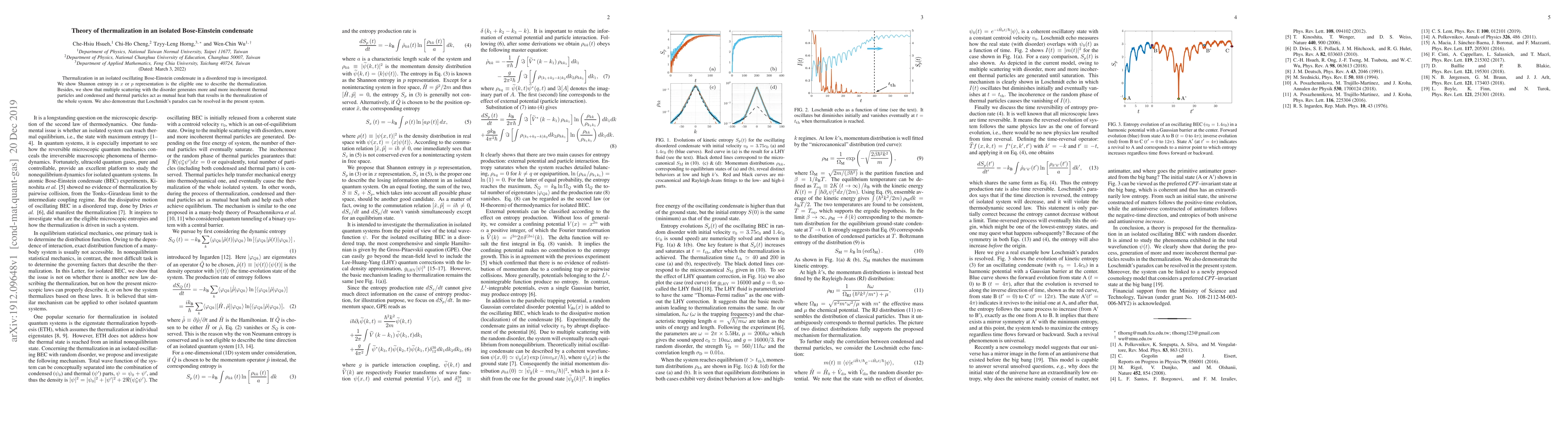 Thumbnail for Theory of thermalization in an isolated Bose-Einstein condensate