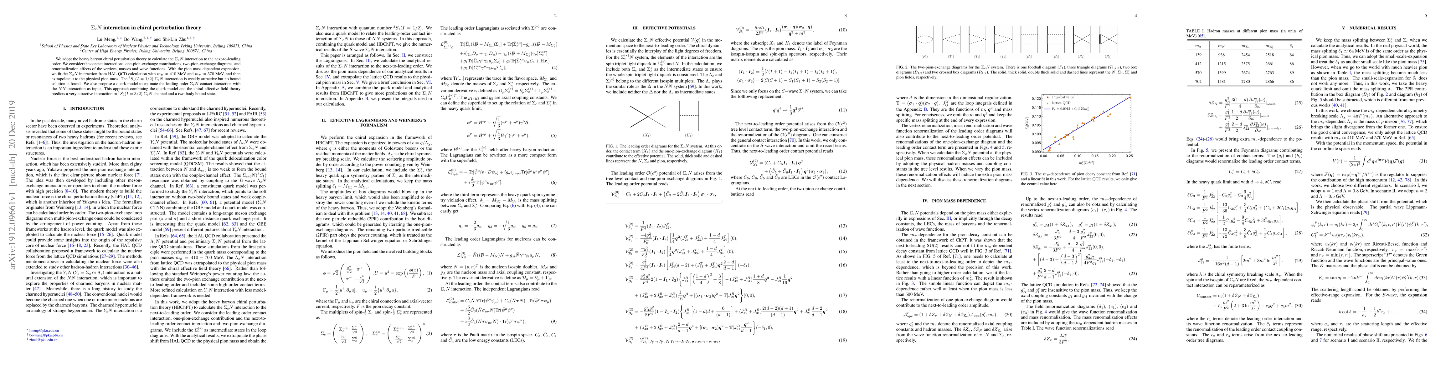 Thumbnail for $\Sigma_cN$ interaction in chiral perturbation theory