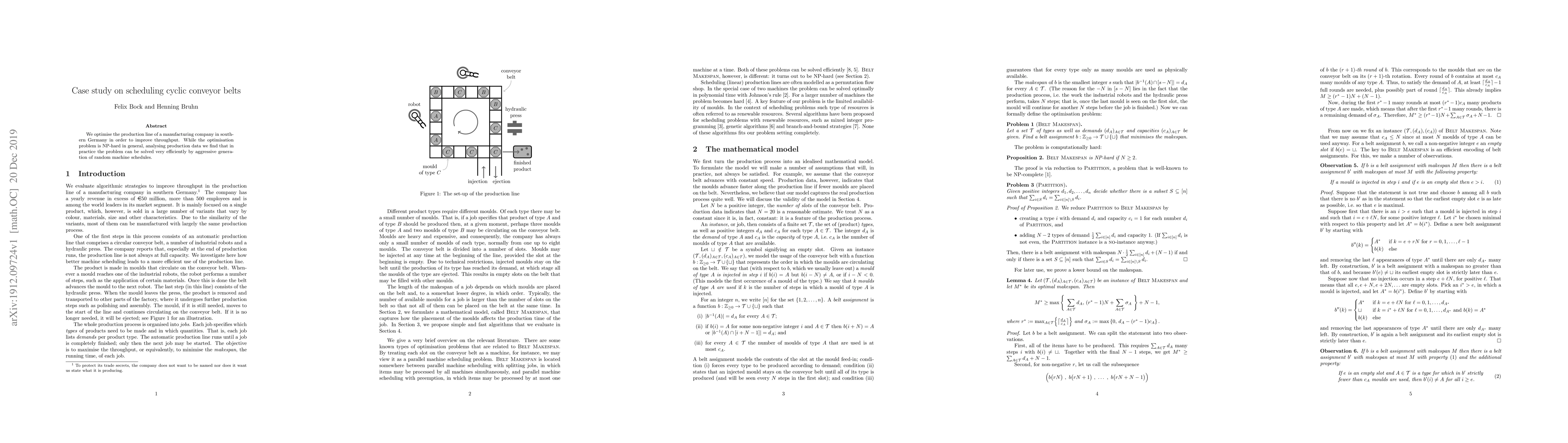 Thumbnail for Case study on scheduling cyclic conveyor belts