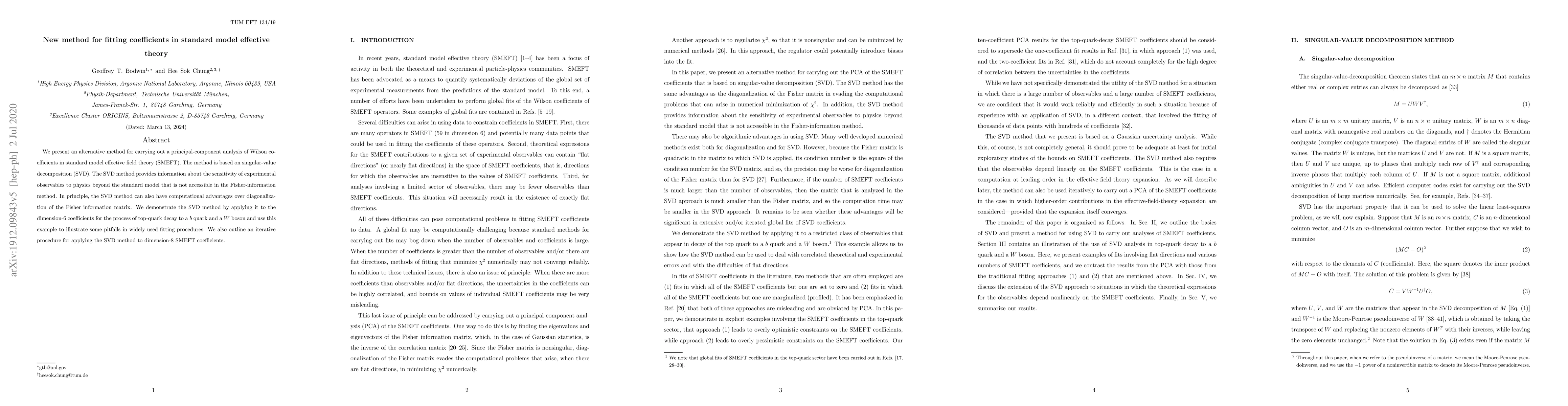 Thumbnail for New method for fitting coefficients in standard model effective theory