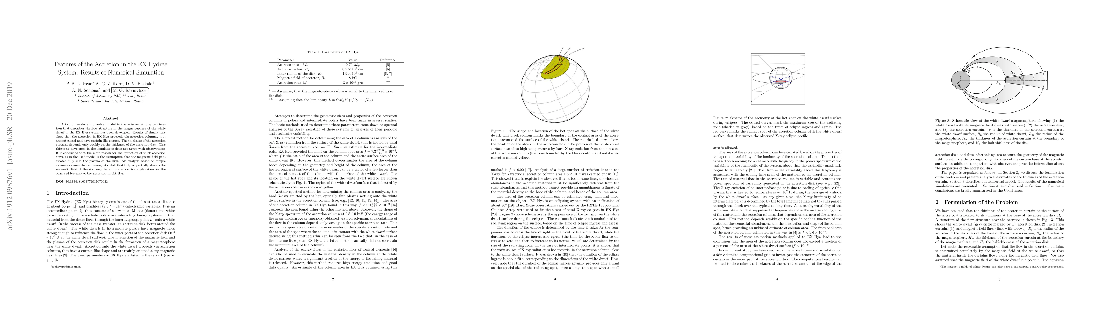 Thumbnail for Features of the Accretion in the EX Hydrae System: Results of Numerical
  Simulation