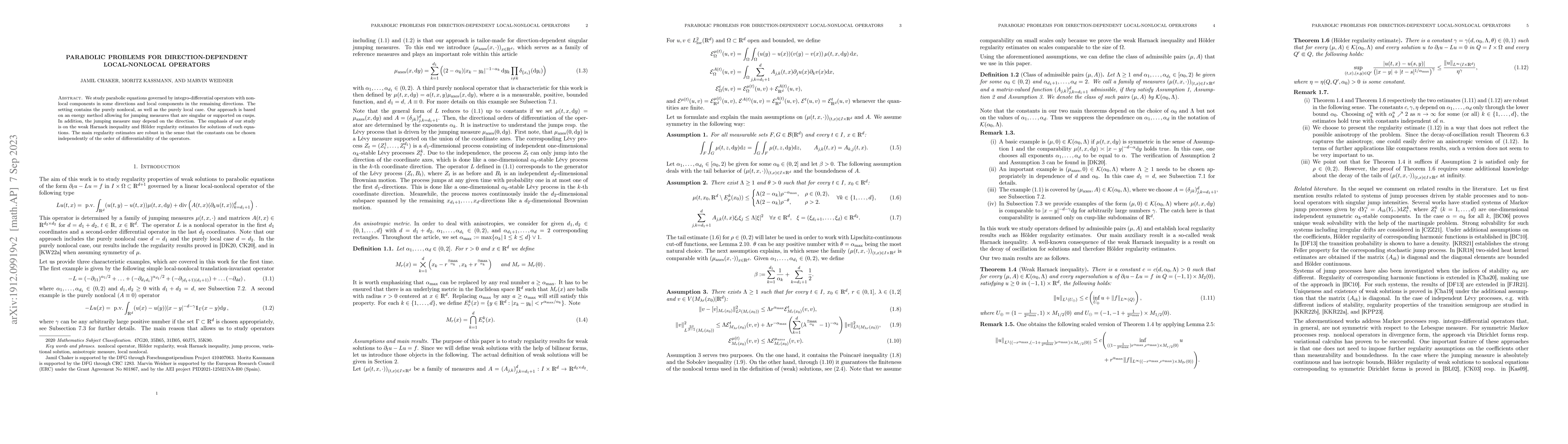 Thumbnail for Parabolic problems for direction-dependent local-nonlocal operators