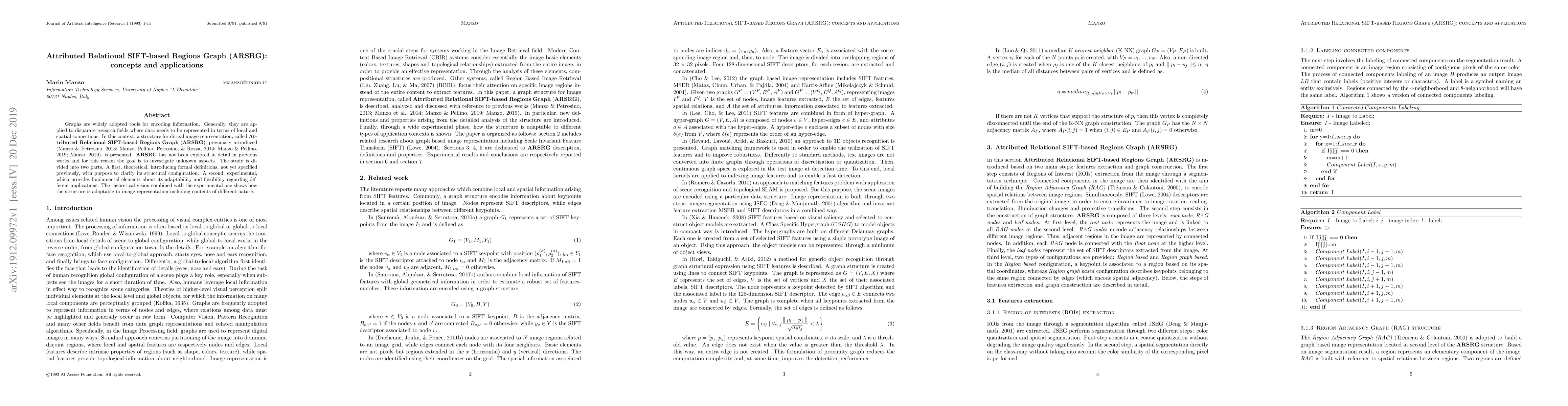 Thumbnail for Attributed Relational SIFT-based Regions Graph (ARSRG): concepts and
  applications