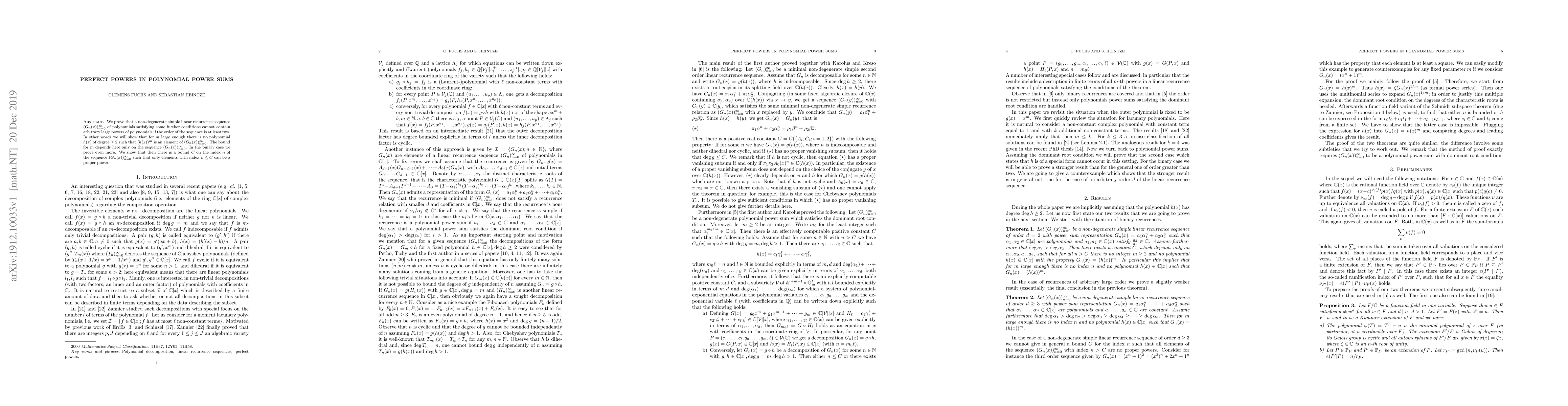 Thumbnail for Perfect powers in polynomial power sums