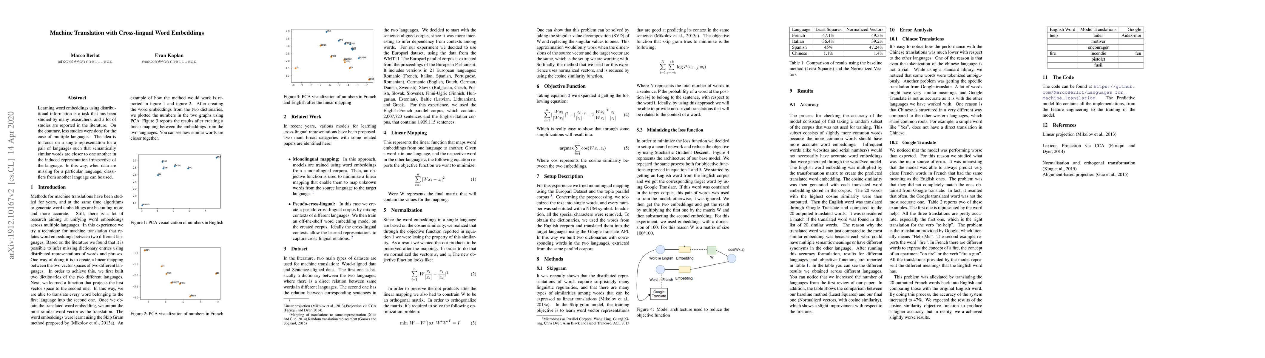 Thumbnail for Machine Translation with Cross-lingual Word Embeddings