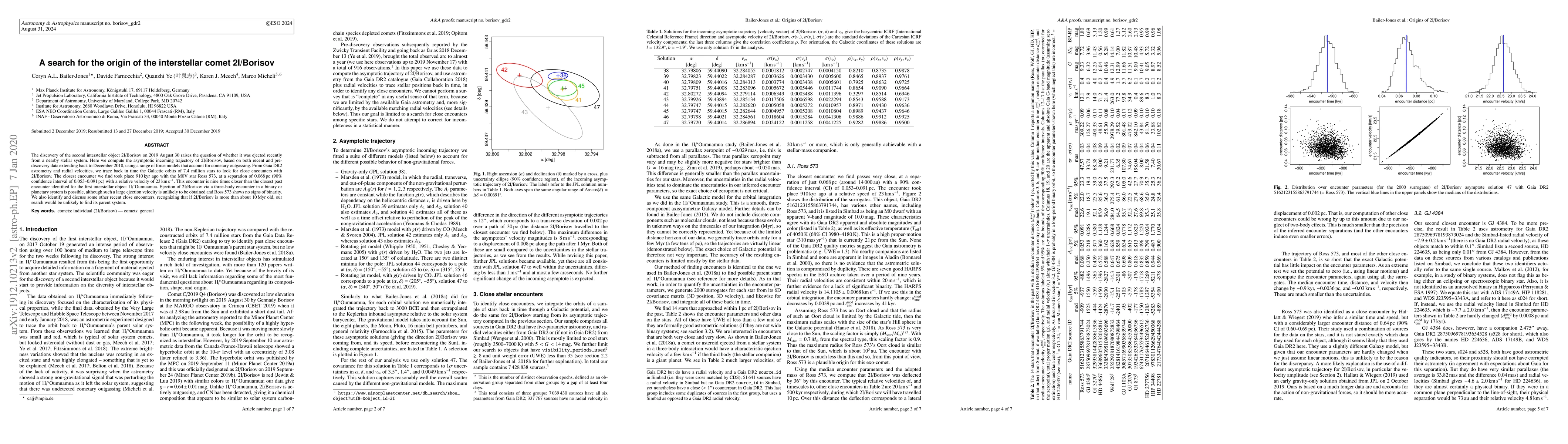 Thumbnail for A search for the origin of the interstellar comet 2I/Borisov