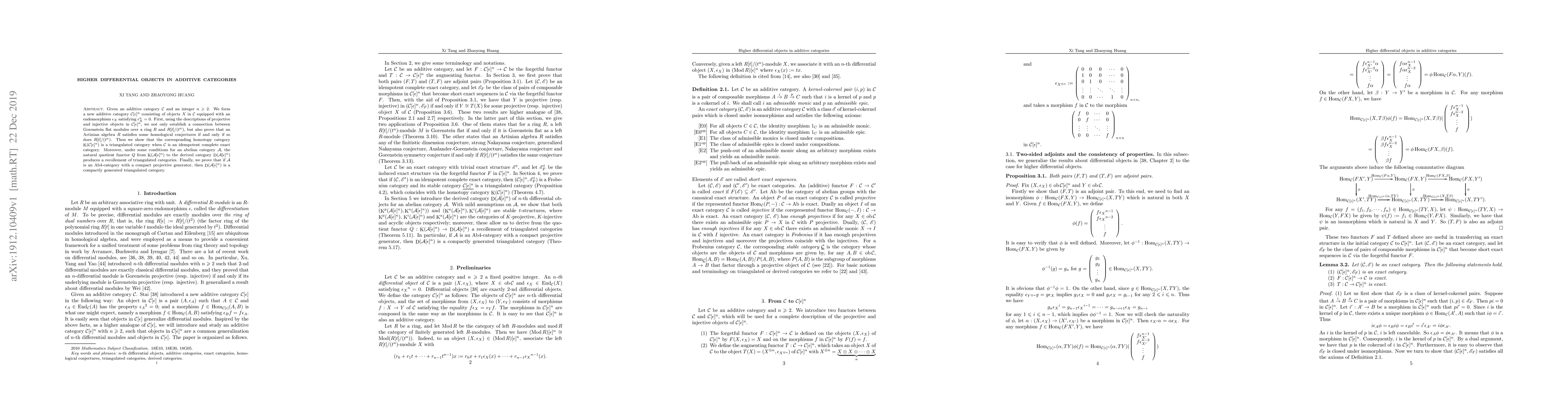 Thumbnail for Higher differential objects in additive categories