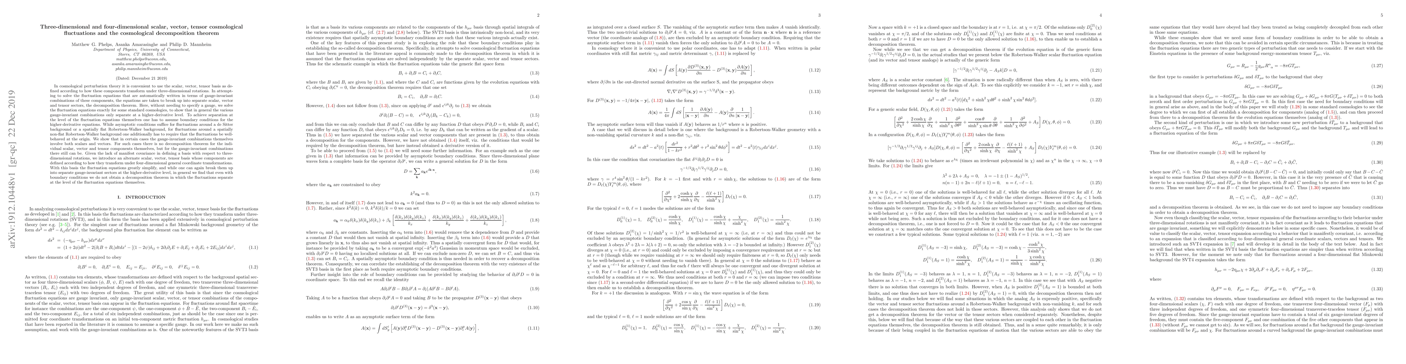 Thumbnail for Three-dimensional and four-dimensional scalar, vector, tensor
  cosmological fluctuations and the cosmological decomposition theorem