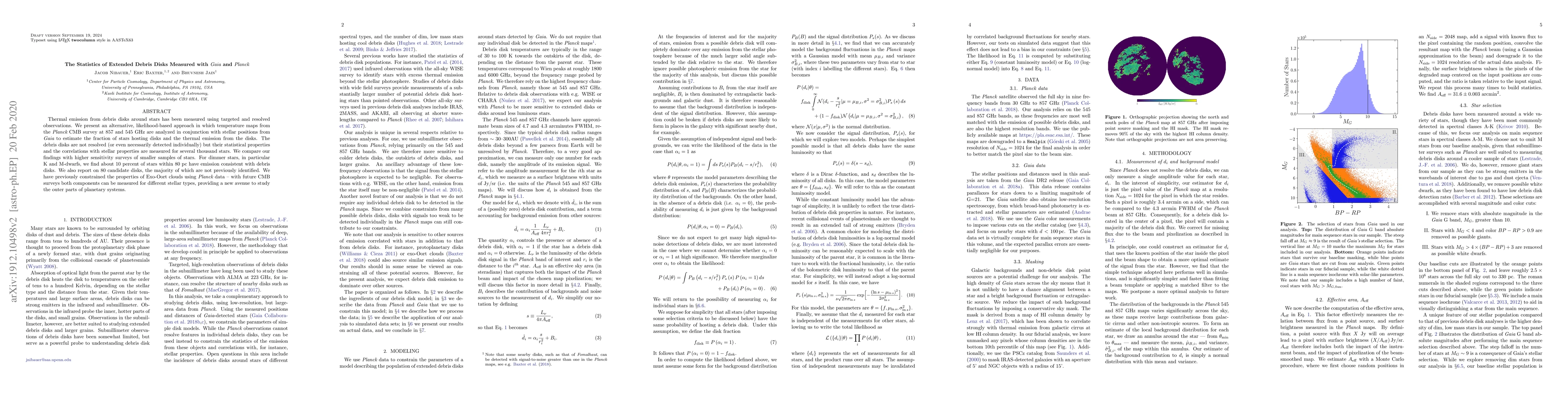 Thumbnail for The Statistics of Extended Debris Disks Measured with Gaia and Planck