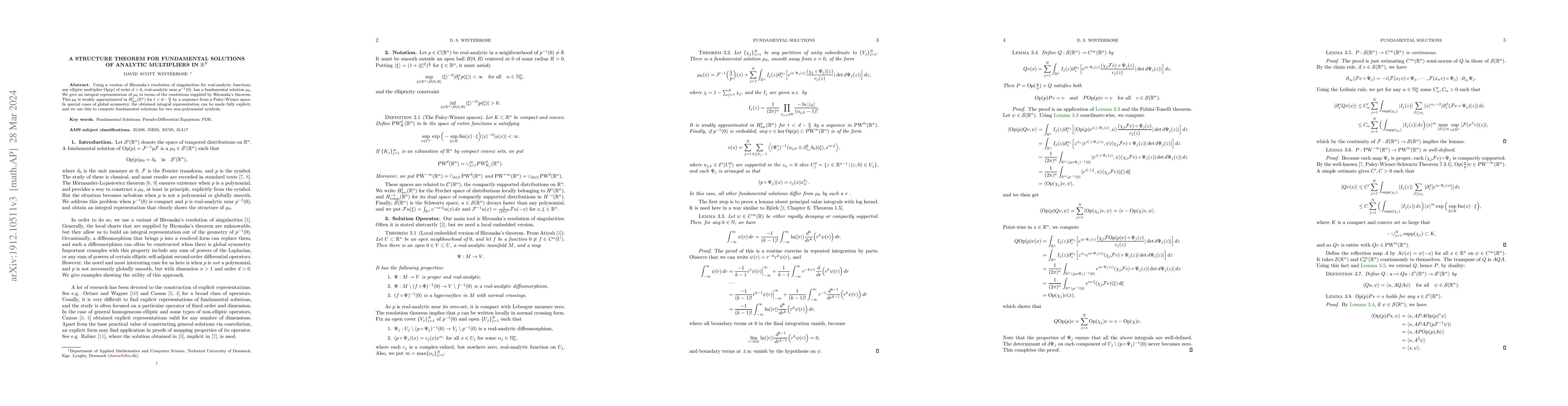 Thumbnail for A structure theorem for fundamental solutions of analytic multipliers in
  $\mathbb{R}^n$