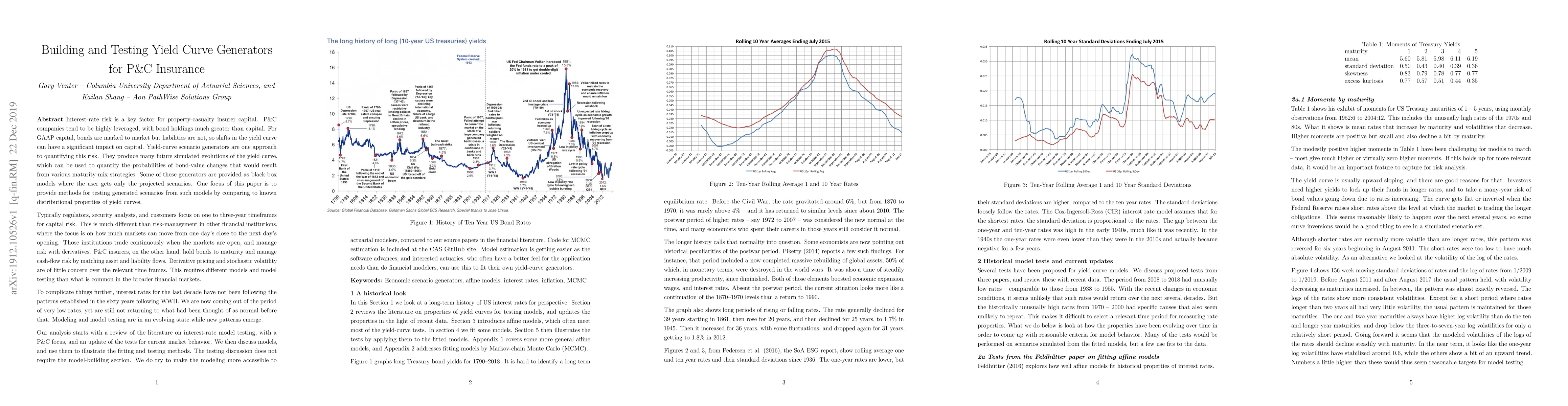 Thumbnail for Building and Testing Yield Curve Generators for P&C Insurance