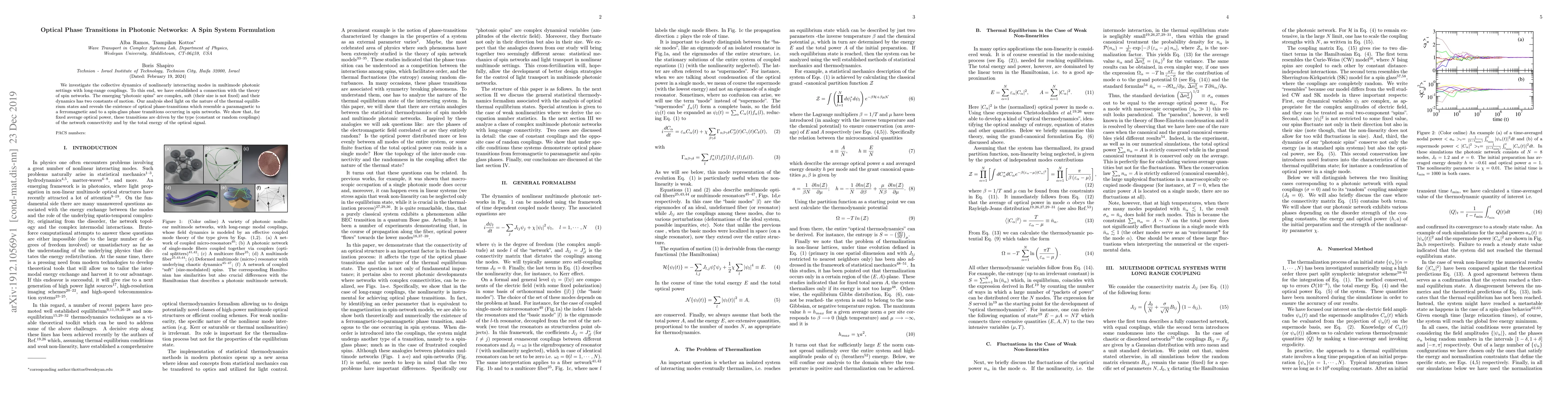 Thumbnail for Optical Phase Transitions in Photonic Networks: A Spin System
  Formulation