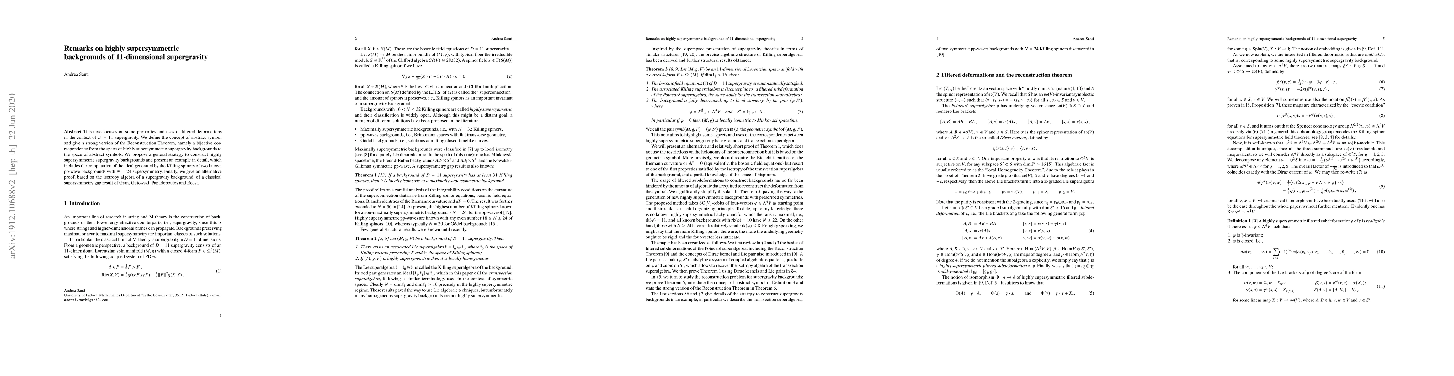 Thumbnail for Remarks on highly supersymmetric backgrounds of 11-dimensional
  supergravity