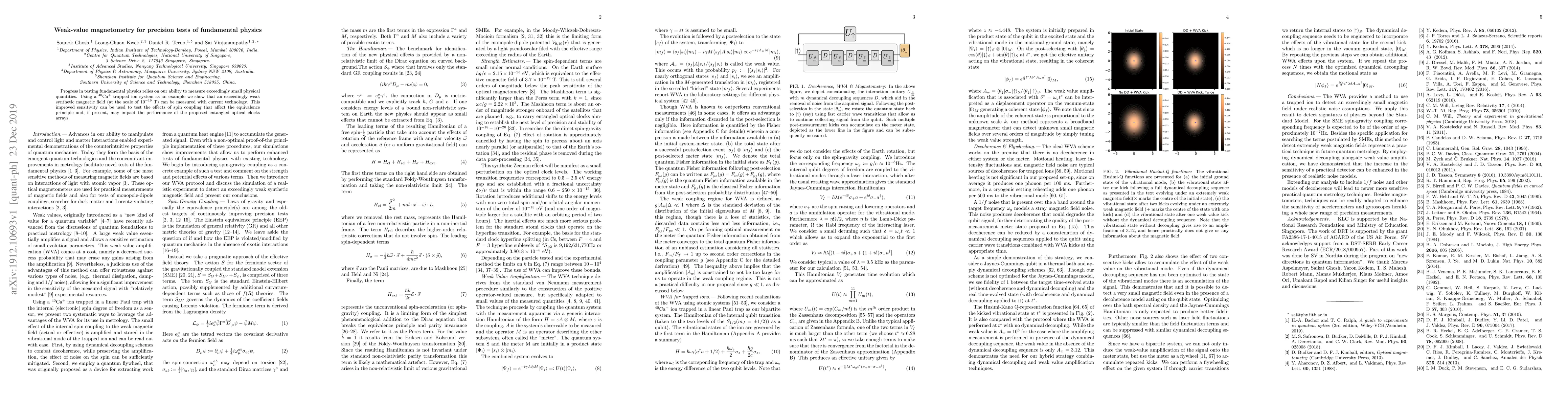Thumbnail for Weak-value magnetometry for precision tests of fundamental physics