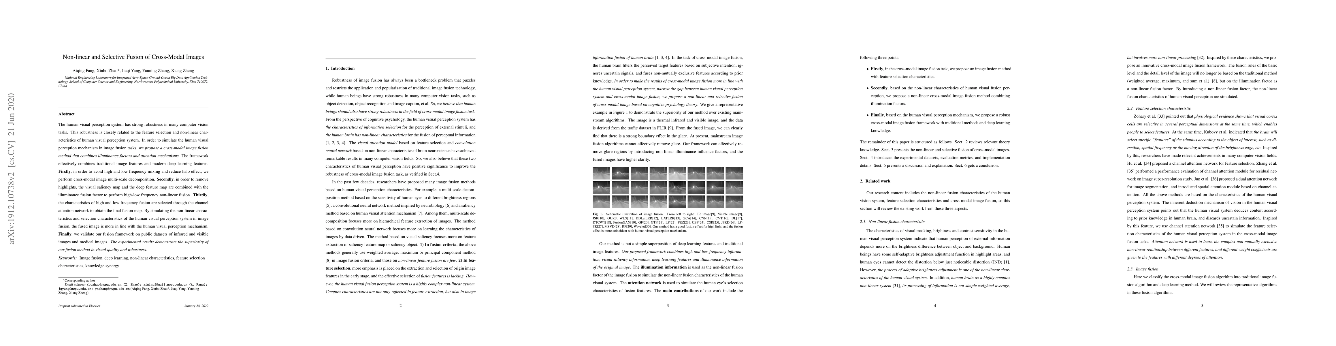 Thumbnail for Non-linear and Selective Fusion of Cross-Modal Images