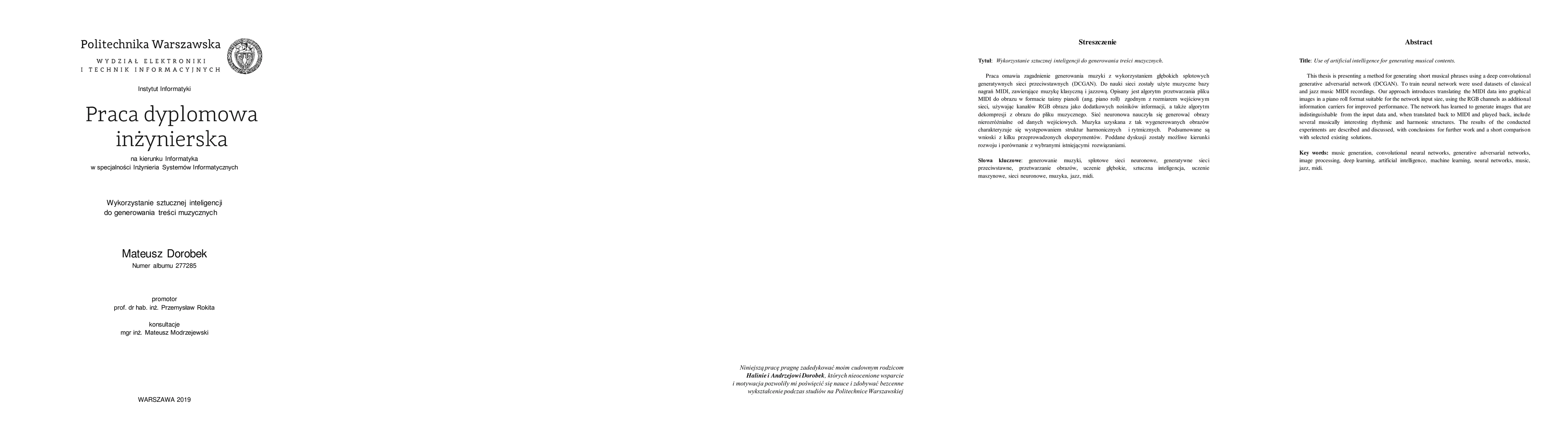 Thumbnail for Wykorzystanie sztucznej inteligencji do generowania tre\'sci muzycznych