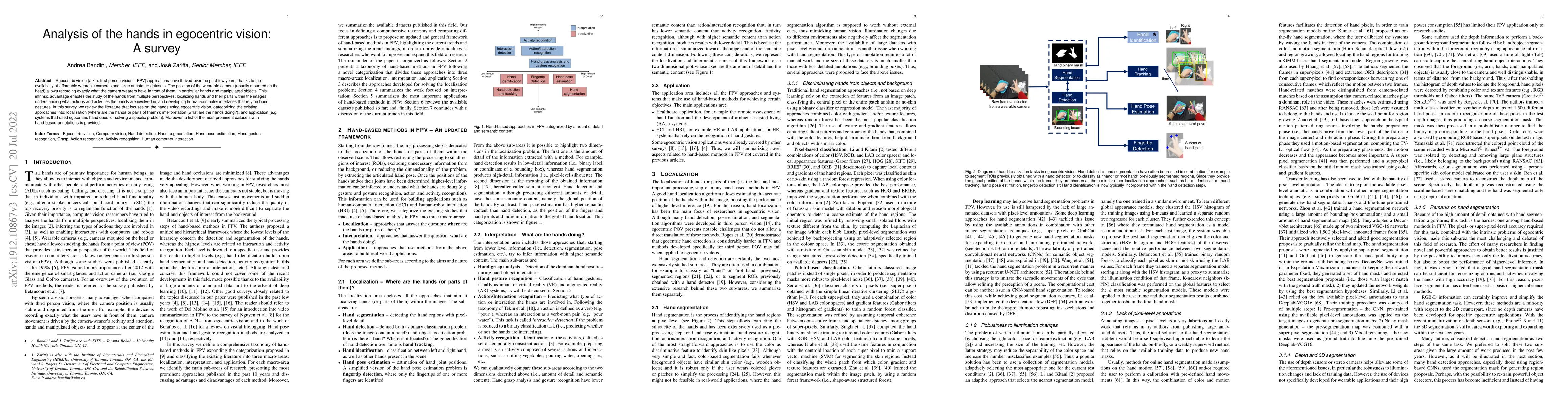 Thumbnail for Analysis of the hands in egocentric vision: A survey