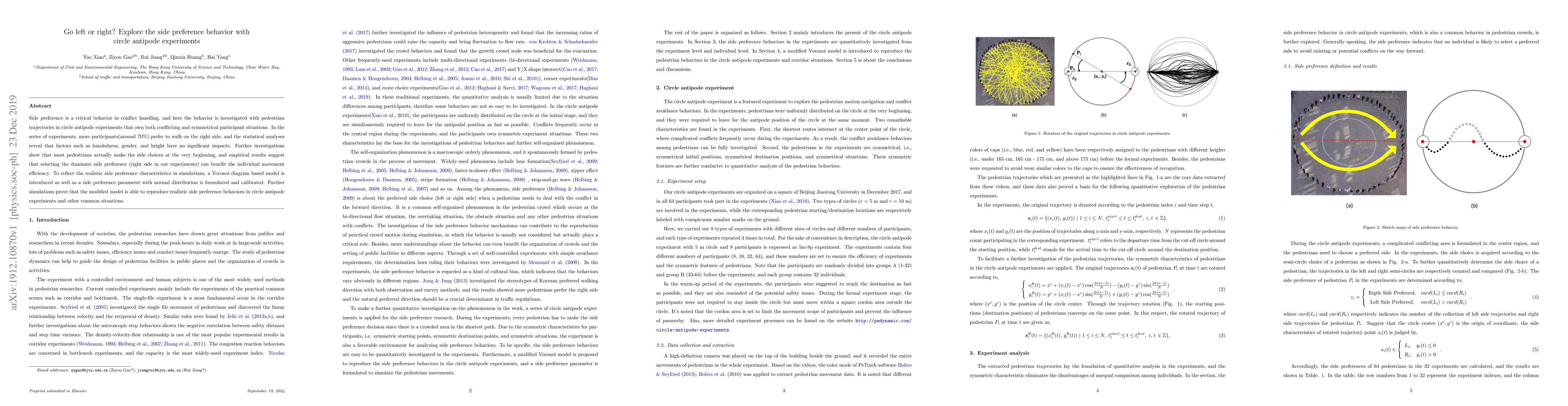 Thumbnail for Go left or right? Explore the side preference behavior with circle
  antipode experiments