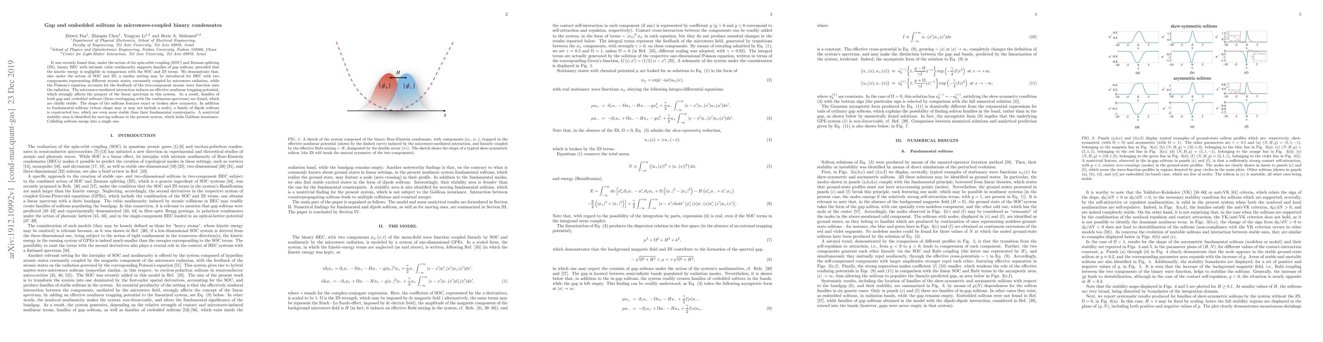 Thumbnail for Gap and embedded solitons in microwave-coupled binary condensates