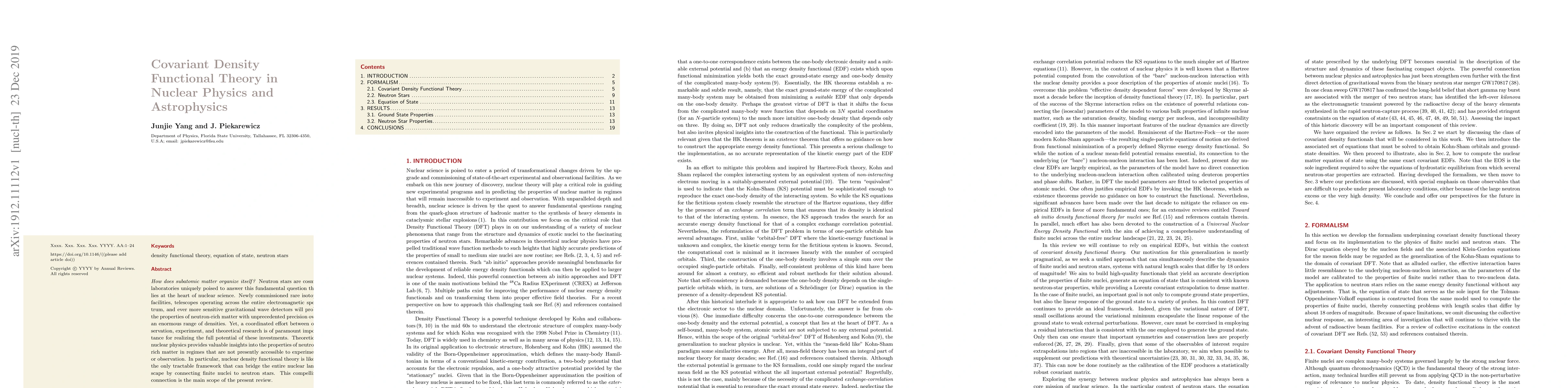 Thumbnail for Covariant Density Functional Theory in Nuclear Physics and Astrophysics