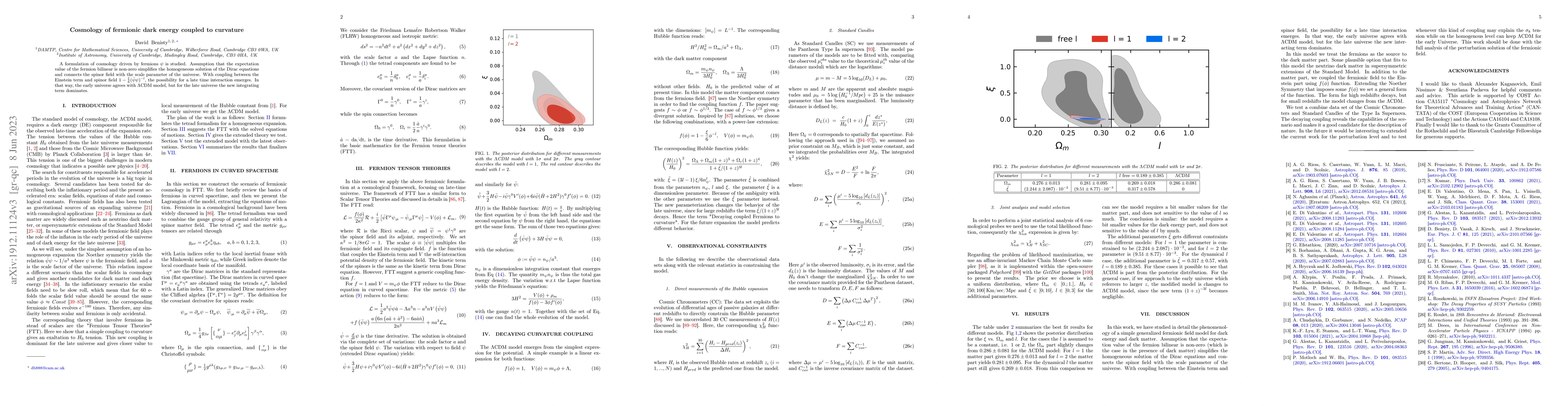 Thumbnail for Cosmology of fermionic dark energy coupled to curvature
