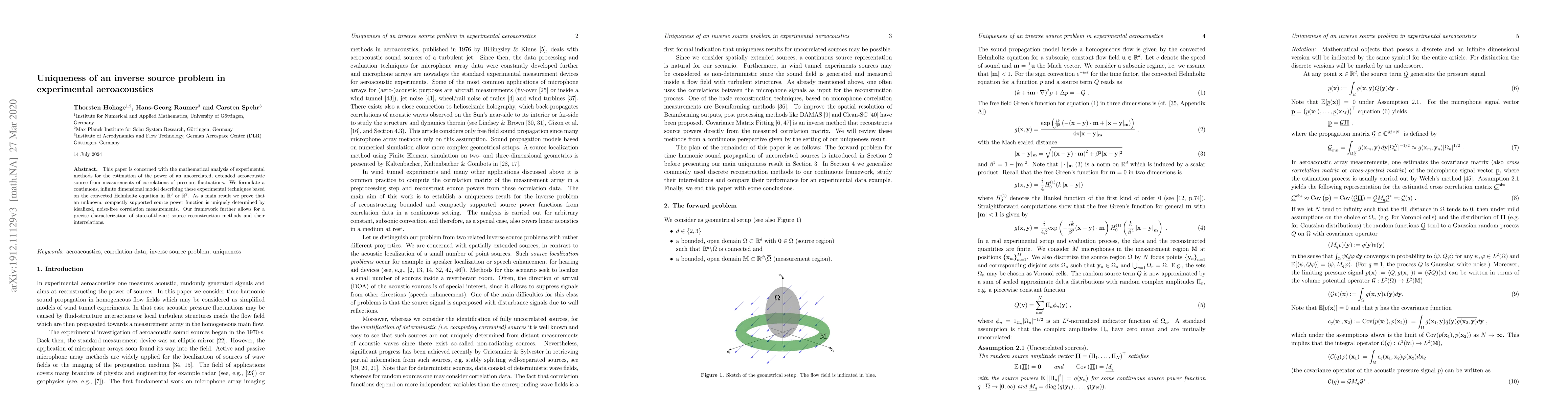 Thumbnail for Uniqueness of an inverse source problem in experimental aeroacoustics
