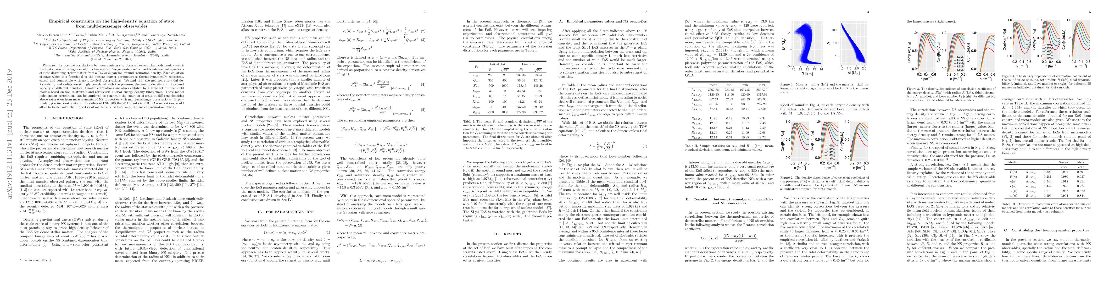 Thumbnail for Empirical constraints on the high-density equation of state from
  multi-messenger observables