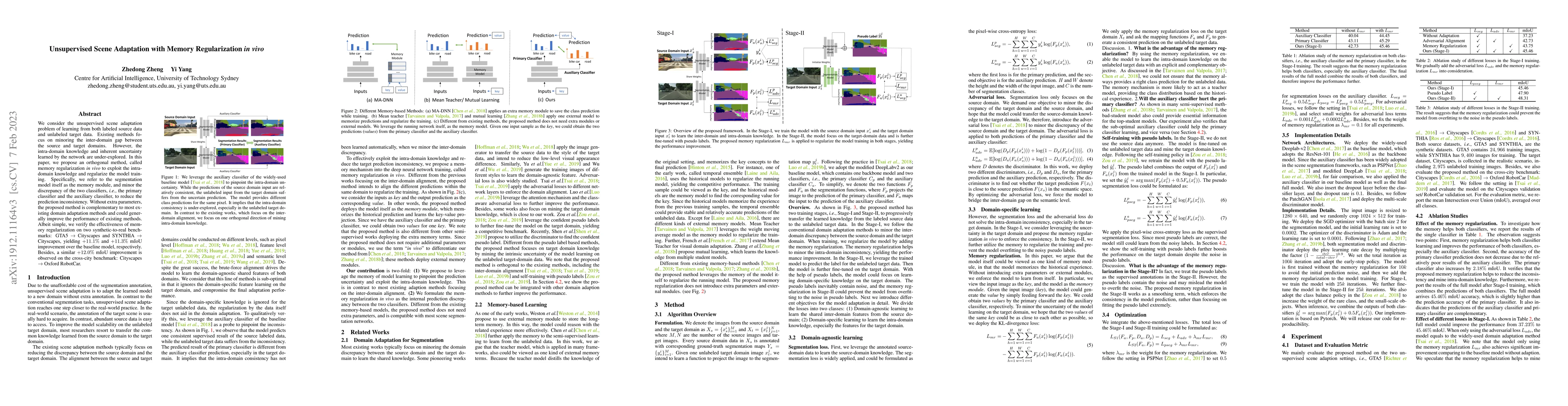 Thumbnail for Unsupervised Scene Adaptation with Memory Regularization in vivo