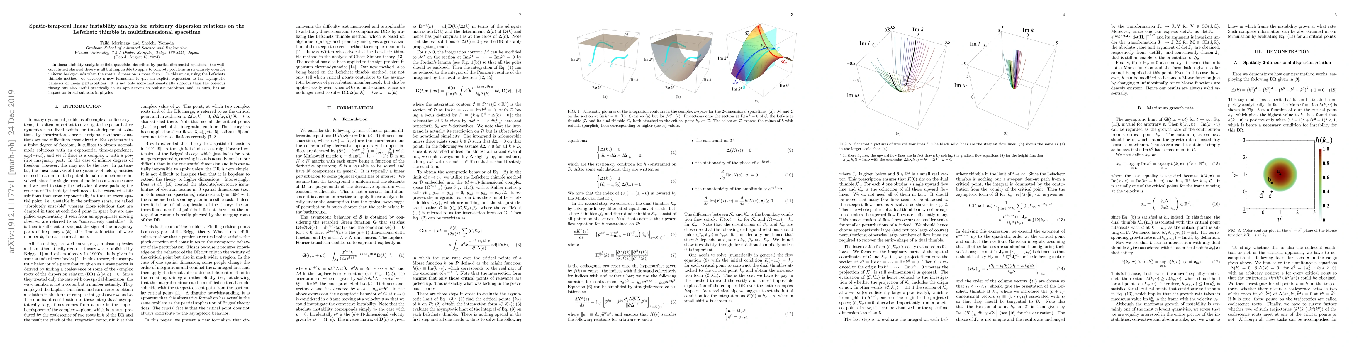 Thumbnail for Spatio-temporal linear instability analysis for arbitrary dispersion
  relations on the Lefschetz thimble in multidimensional spacetime