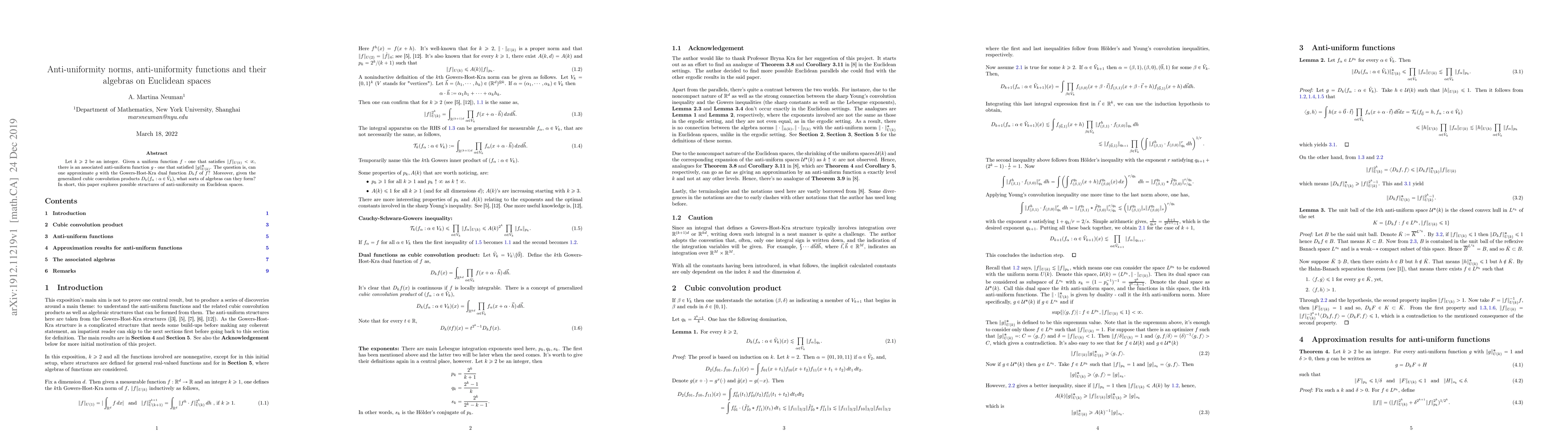 Thumbnail for Anti-uniformity norms, anti-uniformity functions and their algebras on
  Euclidean spaces