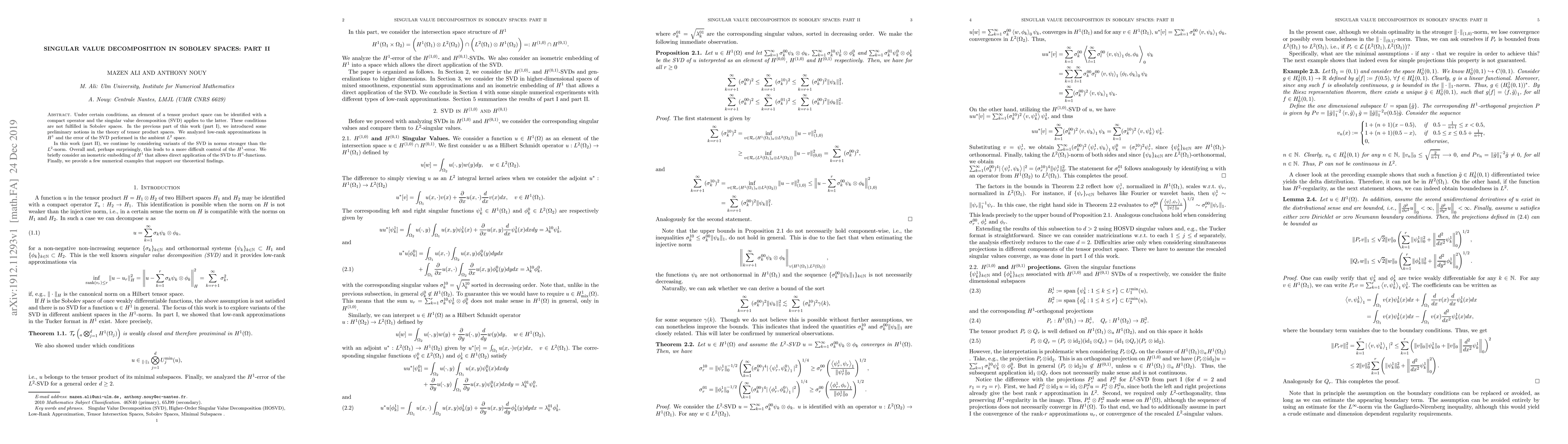 Thumbnail for Singular Value Decomposition in Sobolev Spaces: Part II